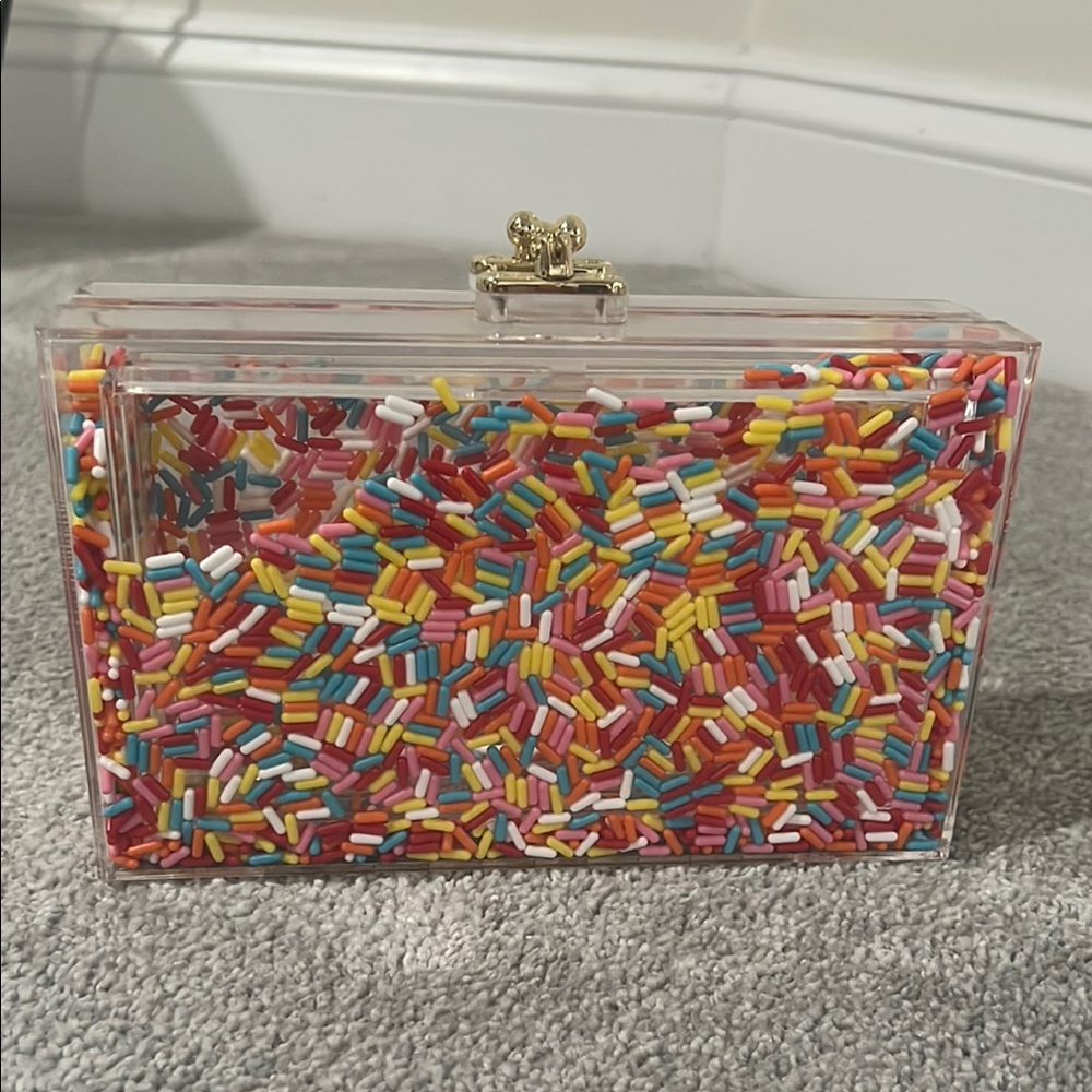 Sephora Multicolor Sprinkle Clutch Museum of Ice Cream Collection Like New